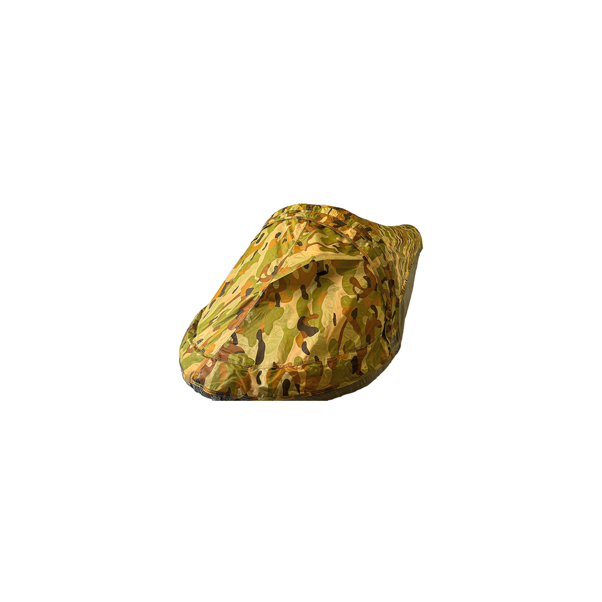 Zero Trace Bivvy — entry open, air-gap structure visible